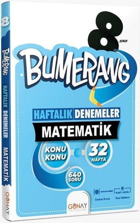 8. Sınıf Matematik Bumerang Konu Konu Haftalık Denemeler Günay Yayınları