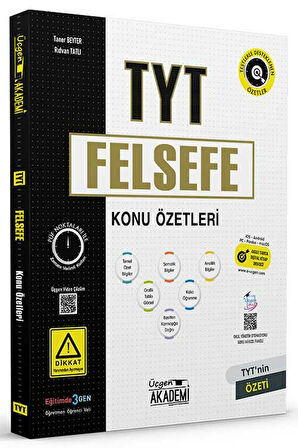 TYT Felsefe Konu Özeti Üçgen Akademi Yayınları