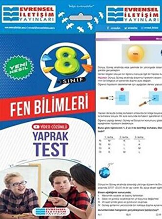 Evrensel İletişim 8.Sınıf Fen Bilimleri Yeni Nesil Yaprak Test