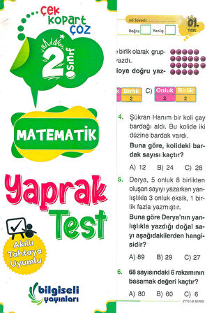 2. Sınıf Matematik Yaprak Test