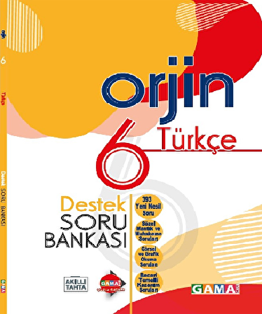 6. Sınıf Türkçe Destek Soru Bankası + 20 Deneme Gama Okul Yayınları