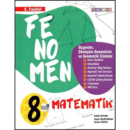 8. SINIF MATEMATİK 6. FASİKÜL (Üçgenler, Dönüşüm Geometrisi ve Geometrik Cisimler)