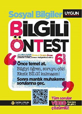 6. Sınıf Bilgili Ön Test Sosyal Bilgiler