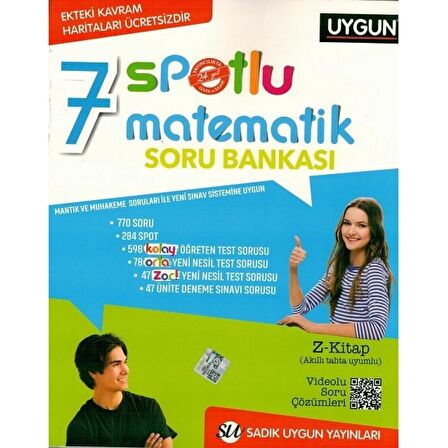 Sadık Uygun 7.Sınıf Spotlu Matematik Soru Bankası + Kavram Haritaları