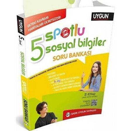 Sadık Uygun 5.Sınıf Spotlu Sosyal Bilgiler Soru Bankası + Kavram Haritaları