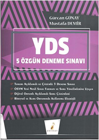 YDS İngilizce Çek Kopar 5 Özgün Deneme Sınavı Dijital Çözümlü