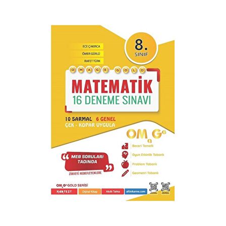 8. Sınıf Omage Gold Matematik 16 Deneme Sınavı