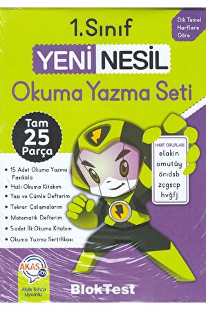 BlokTest Yeni Nesil Okuma Yazma Seti 1. Sınıf