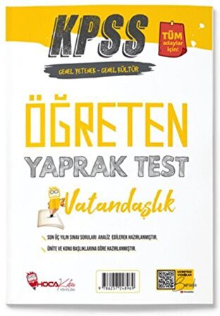 Hoca Kafası KPSS Vatandaşlık Öğreten Yaprak Test