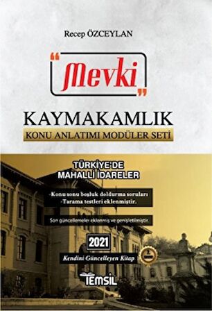 2021 Mevki Kaymakamlık Konu Anlatımı Modüler Seti - Türkiye’de Mahalli İdareler