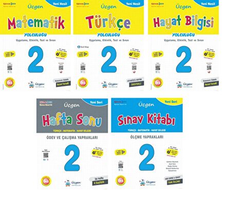 Üçgen 2. Sınıf Yeni Nesil Türkçe + Matematik + Hayat Bilgisi + Sınav Kitabı + Hafta Sonu Seti 2023