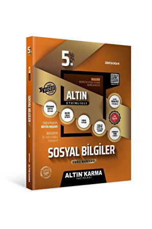 Altın Karma Yayınları 5.Sınıf Sosyal Bilgiler Altın Etkinlikli Kazanım Soru Bankası