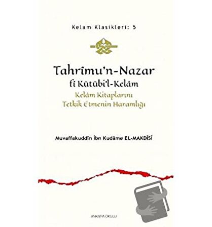 Tahrimu’n-Nazar Fi Kütübi’l-Kelam