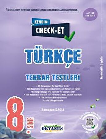 LGS 8. Sınıf Kendini Check - Et Türkçe Soru Bankası