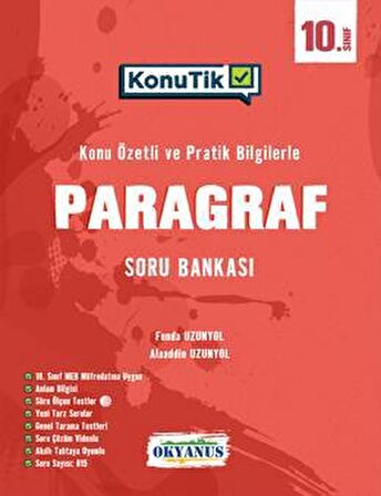 10. Sınıf KonuTik Paragraf Soru Bankası