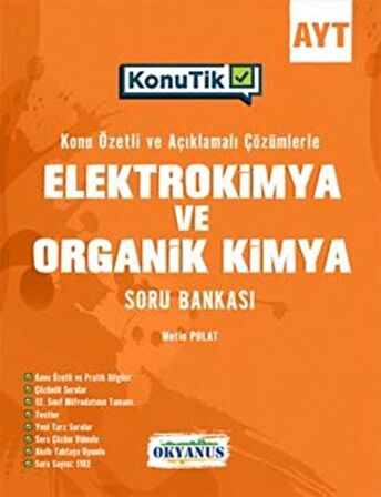 AYT KonuTik Elektrokimya ve Organik Kimya Soru Bankası