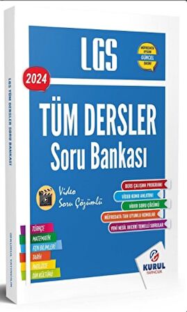 2024 8. Sınıf LGS Tüm Dersler Tek Kitap Soru Bankası Video Çözümlü