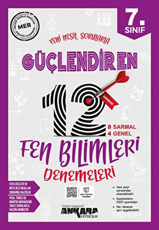 7. Sınıf Fen Bilimleri Güçlendiren 12 Deneme Sınavı