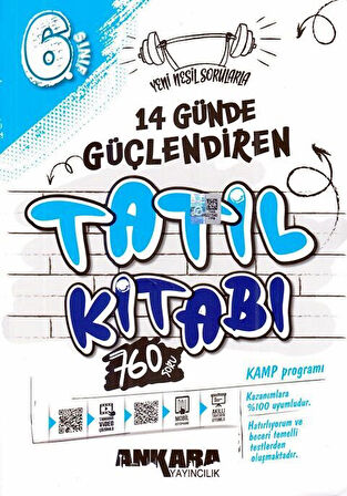 Ankara Yayıncılık 6. Sınıf 14 Günde Güçlendiren Tatil Kitabı