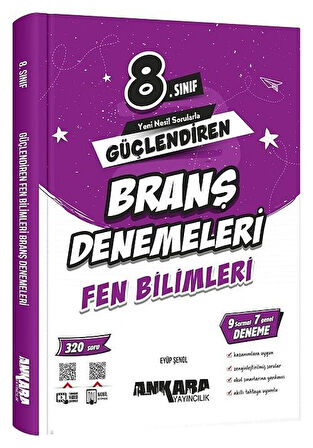 Ankara Yayıncılık 8. Sınıf Fen Bilimleri Güçlendiren Branş Denemeleri Ankara Yayıncılık