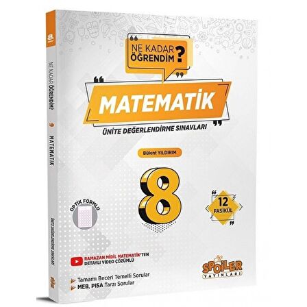 8. Sınıf Ne Kadar Öğrendim Matematik Ünite Değerlendirme Sınavları