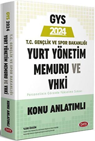 2024 GYS Gençlik ve Spor Bakanlığı Veri Hazırlama ve Kontrol İşletmeni Yurt Yönetim Memuru Hazırlık Kitabı Data Yayınları