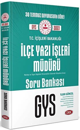 T.C. İçişleri Bakanlığı İlçe Yazı İşleri Müdürü GYS Soru Bankası Data Yayınları