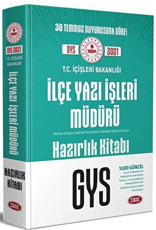 T.C. İçişleri Bakanlığı İlçe Yazı İşleri Müdürü GYS Hazırlık Kitabı Data Yayınları