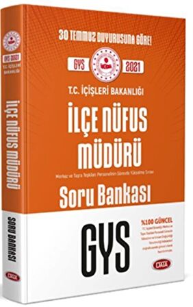 T.C. İçişleri Bakanlığı İlçe Nüfus Müdürü GYS Soru Bankası Data Yayınları