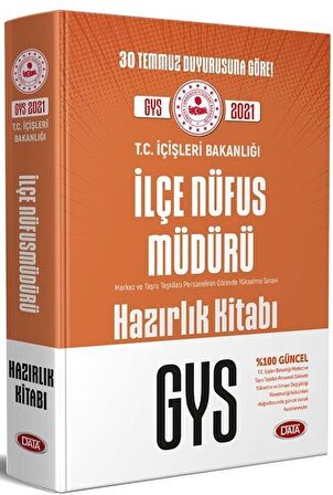 T.C. İçişleri Bakanlığı İlçe Nüfus Müdürü GYS Hazırlık Kitabı Data Yayınları