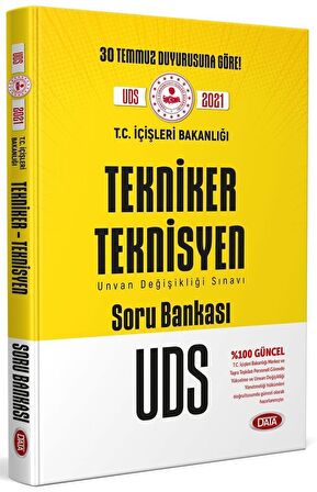 2021 UDS T. C. İçişleri Bakanlığı Tekniker Teknisyen Soru Bankası Data Yayınları