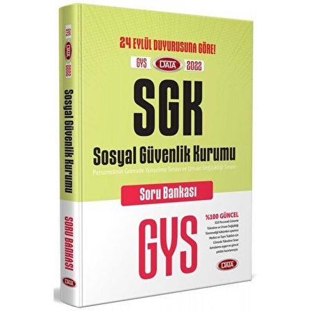 2022 GYS Sosyal Güvenlik Kurumu SGK Soru Bankası