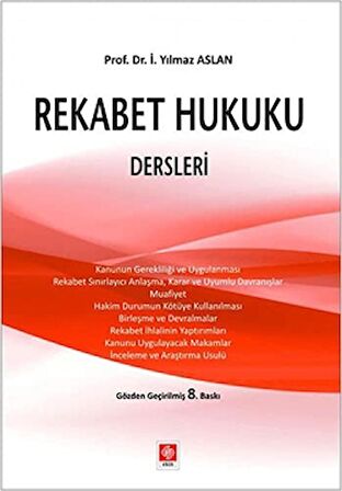 Rekabet Hukuku Dersleri