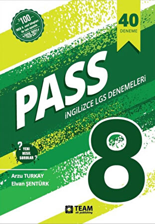 Team Elt Publishing 8. Sınıf LGS İngilizce Pass 40 Adet Deneme