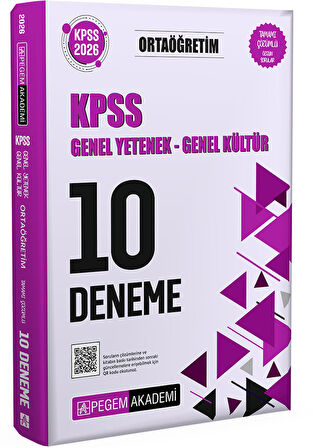2026 KPSS Genel Yetenek Genel Kültür Ortaöğretim Tamamı Çözümlü 10 Deneme