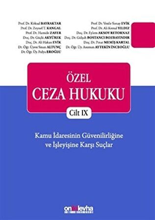 Özel Ceza Hukuku Cilt 9