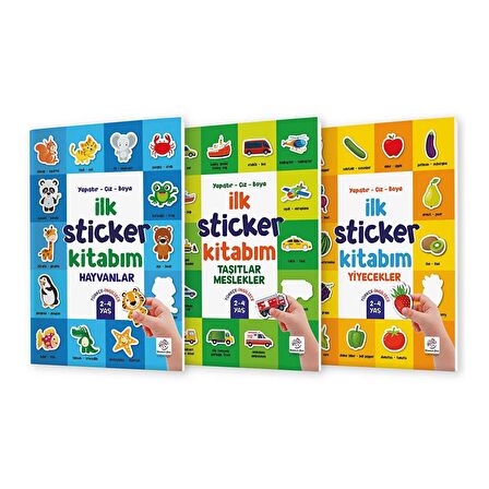 Yükselen Zeka İlk Sticker Kitabım Seti (Stickerlı 3 Kitap)