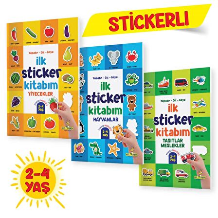 Yapıştır-Çiz-Boya İlk Sticker Kitabım (2-4 Yaş)