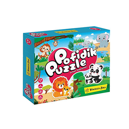 Yükselen Zeka 6-16 Ay İlk Pofidik Magnet Puzzle - Orman Hayvanları