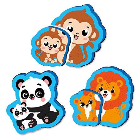 Yükselen Zeka 6-16 Ay İlk Pofidik Magnet Puzzle - Orman Hayvanları