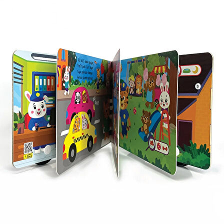 Yükselen Zeka Oyuncak Kitap - Polis (Gerçek Tekerlekli)