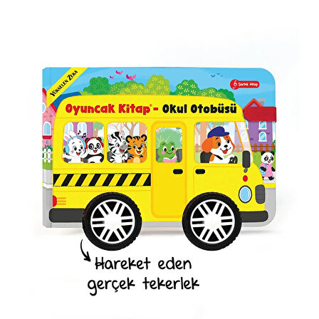 Yükselen Zeka Oyuncak Kitap - Okul Otobüsü (Gerçek Tekerlekli)