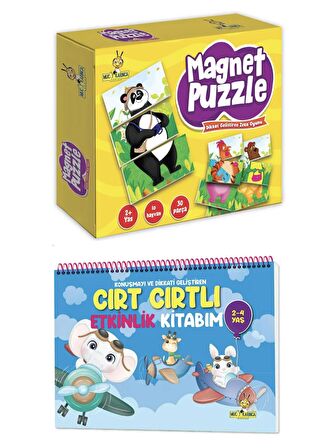 2+ Yaş Magnet Puzzle + Cırt Cırtlı Etkinlik Kitabım 2-4 Yaş - Yükselen Zeka