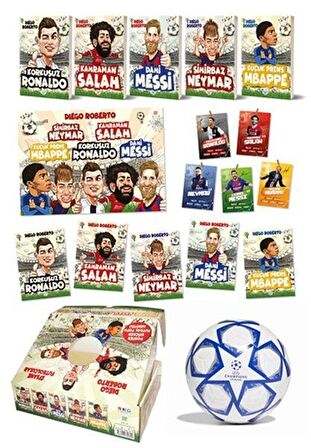 Efsane Futbolcular Kutulu Set (5 Kitap Takım - Futbol Topu Hediyeli)