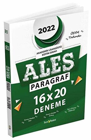 2022 ALES Paragraf Sözel Yetenek 16x20 Deneme