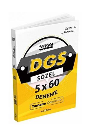 2022 DGS Sözel 5x60 Deneme Tamamı Çözümlü