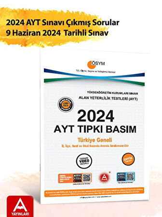 2024 AYT Çıkmış Sorular-Tıpkı Basım-Bire Bir ÖSYM-Tamamı Video Çözümlü