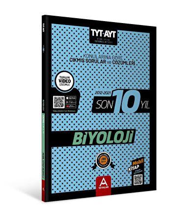 A Yayınları TYT AYT Biyoloji Son 10 Yıl Çıkmış Sorular 2012-2021