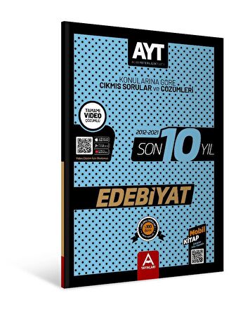 A Yayınları AYT Edebiyat Son 10 Yıl Çıkmış Sorular 2012-2021