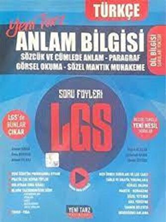 8. Sınıf LGS Anlam Bilgisi Soru Föyleri